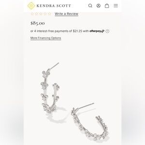 BNIB Disney X Kendra Scott Silver Mickey and Minnie Mouse Oval Hoop Earrings
